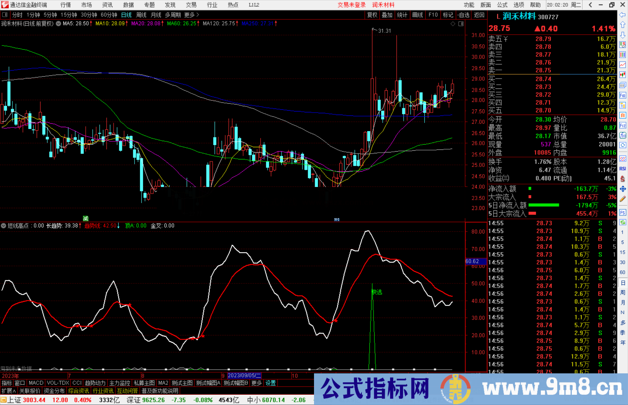 通达信智慧王私募版之九短线高点指标公式源码附图