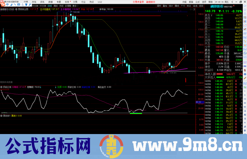 通达信见顶见底区域副图指标公式源码