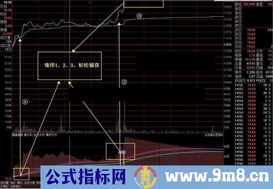 通达信分时龙虎抓分时副图指标贴图无加密