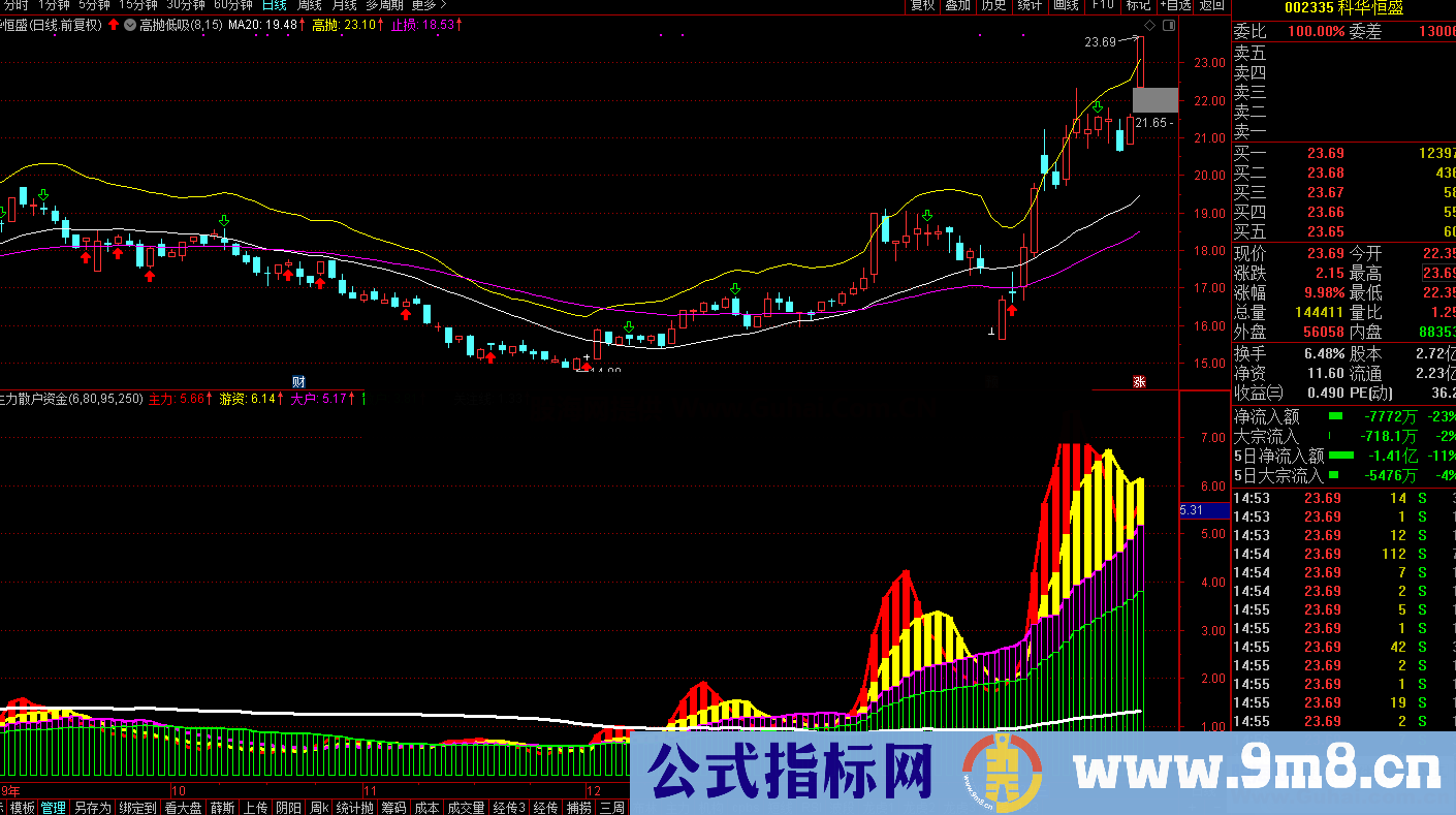 主力散户资金（指标/源码 副图 通达信 贴图）