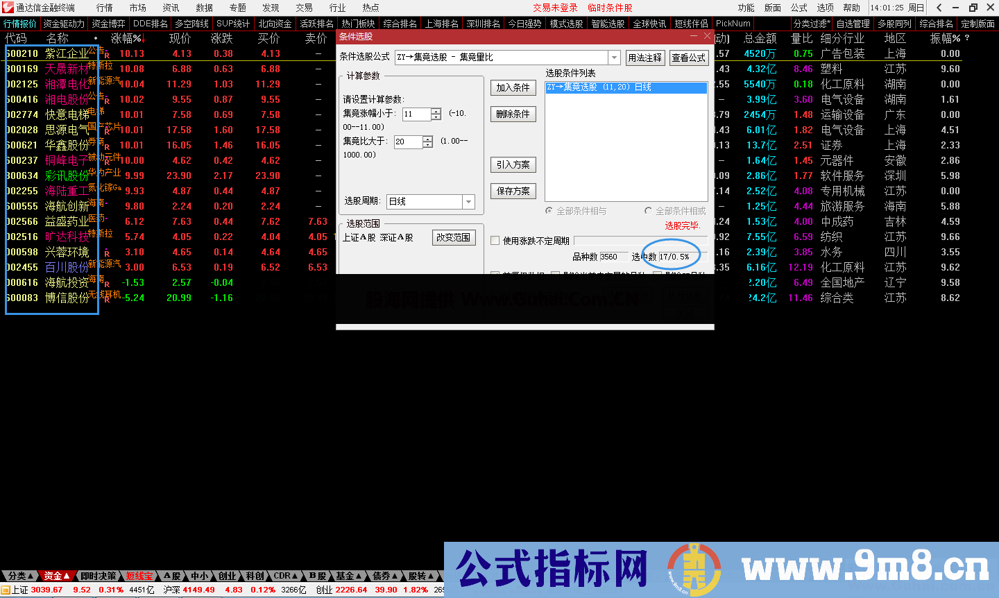 集合竞价量比预警选股（指标 副图/预警/选股 通达信 贴图）加密