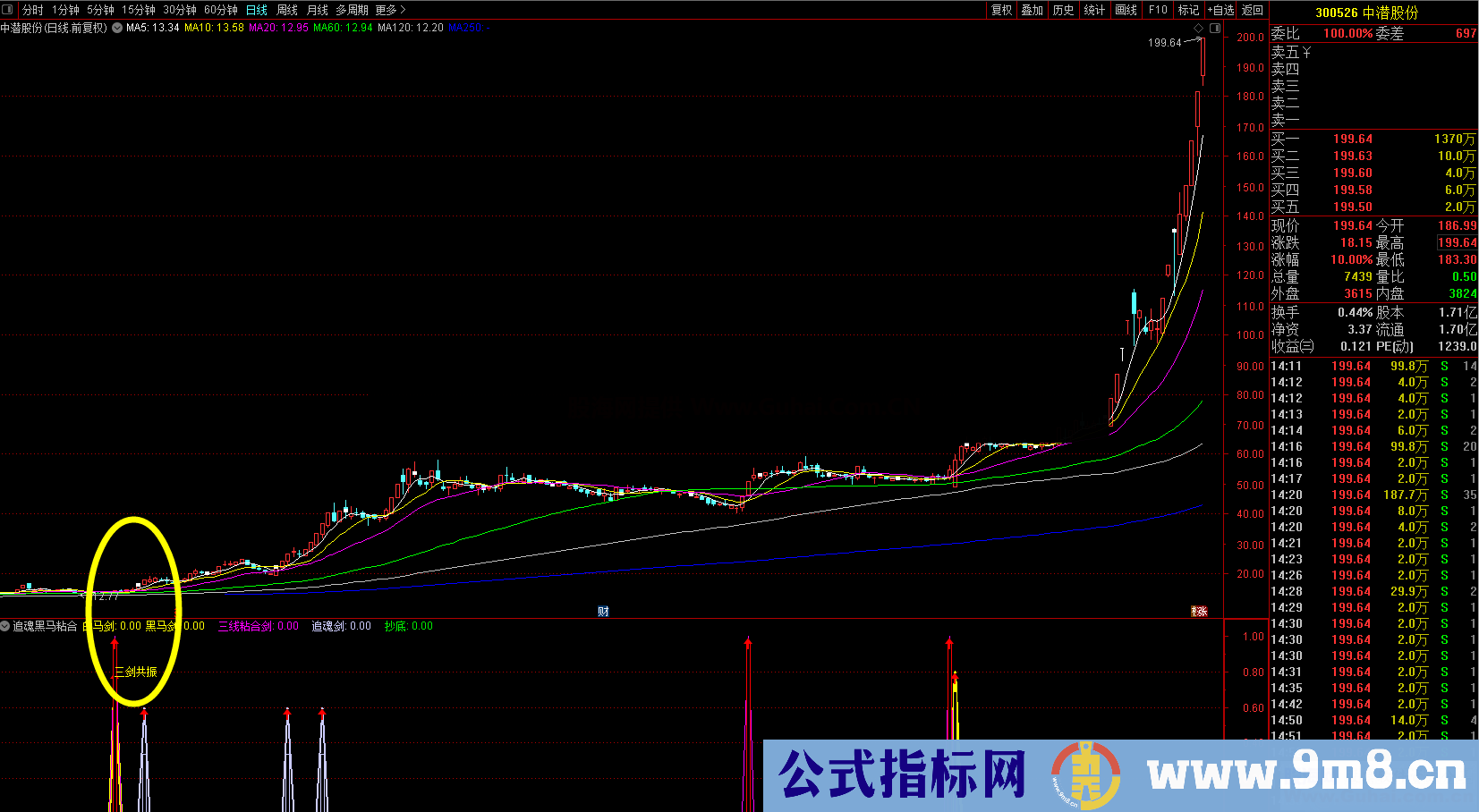 追魂黑马粘合共振抓妖选股（指标、副图/选股、通达信、贴图）无未来