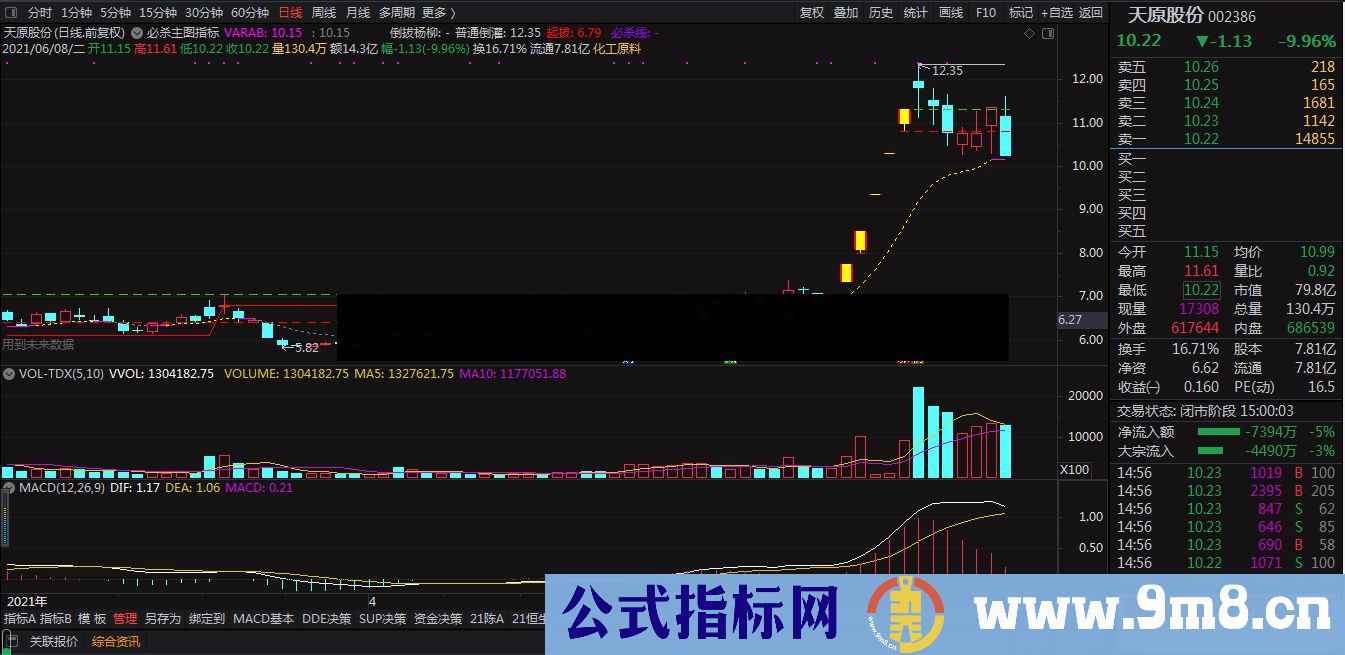 通达信十倍妖股必杀连板指标 涨停战法必杀主图 