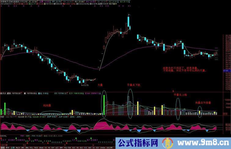 通达信变色成交量指标副图、说明