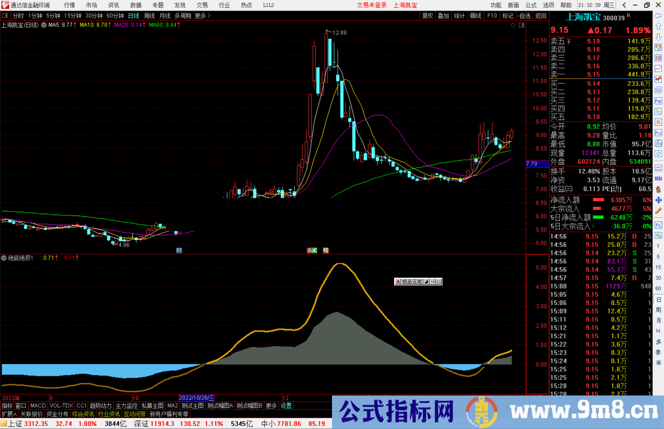 通达信绝底绝顶指标公式源码附图