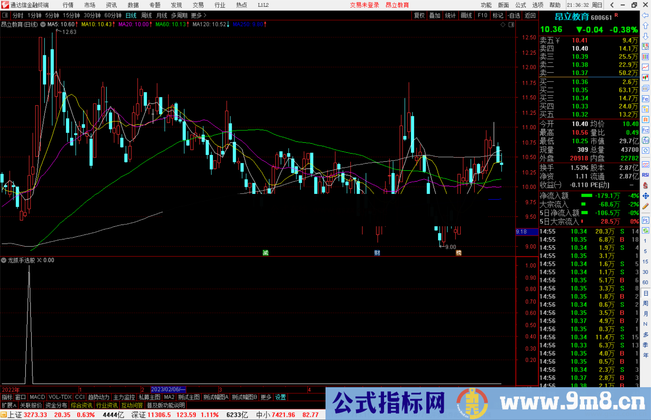 通达信龙抓手选股指标公式源码副图