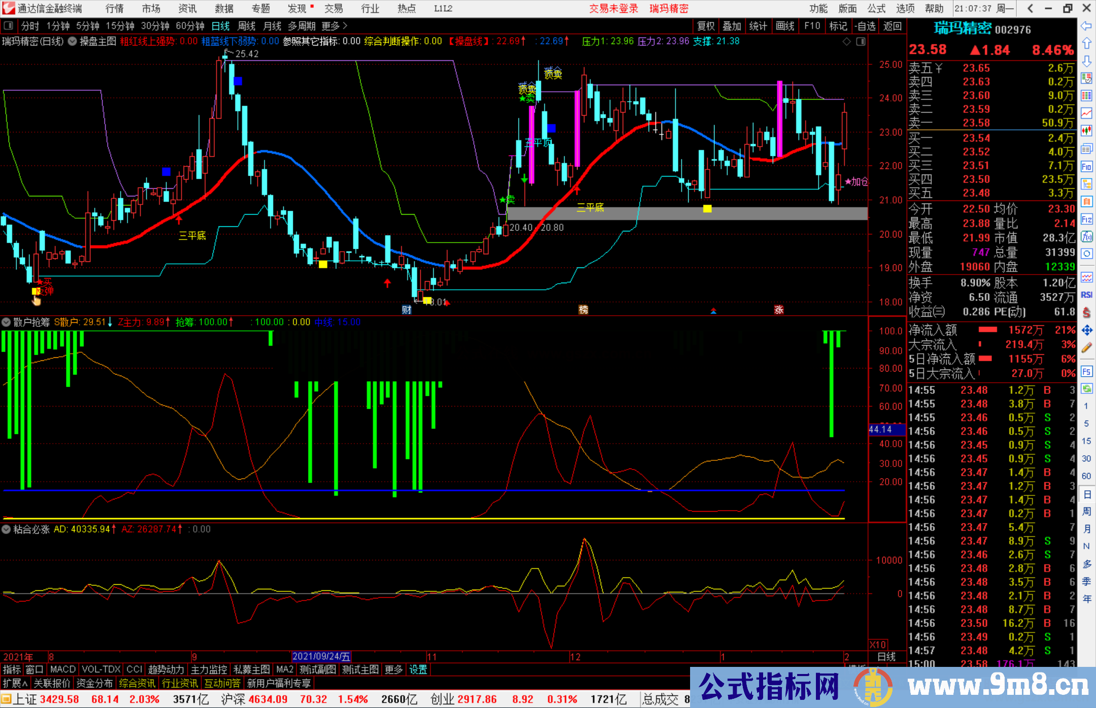 通达信散户抢筹副图指标公式源码