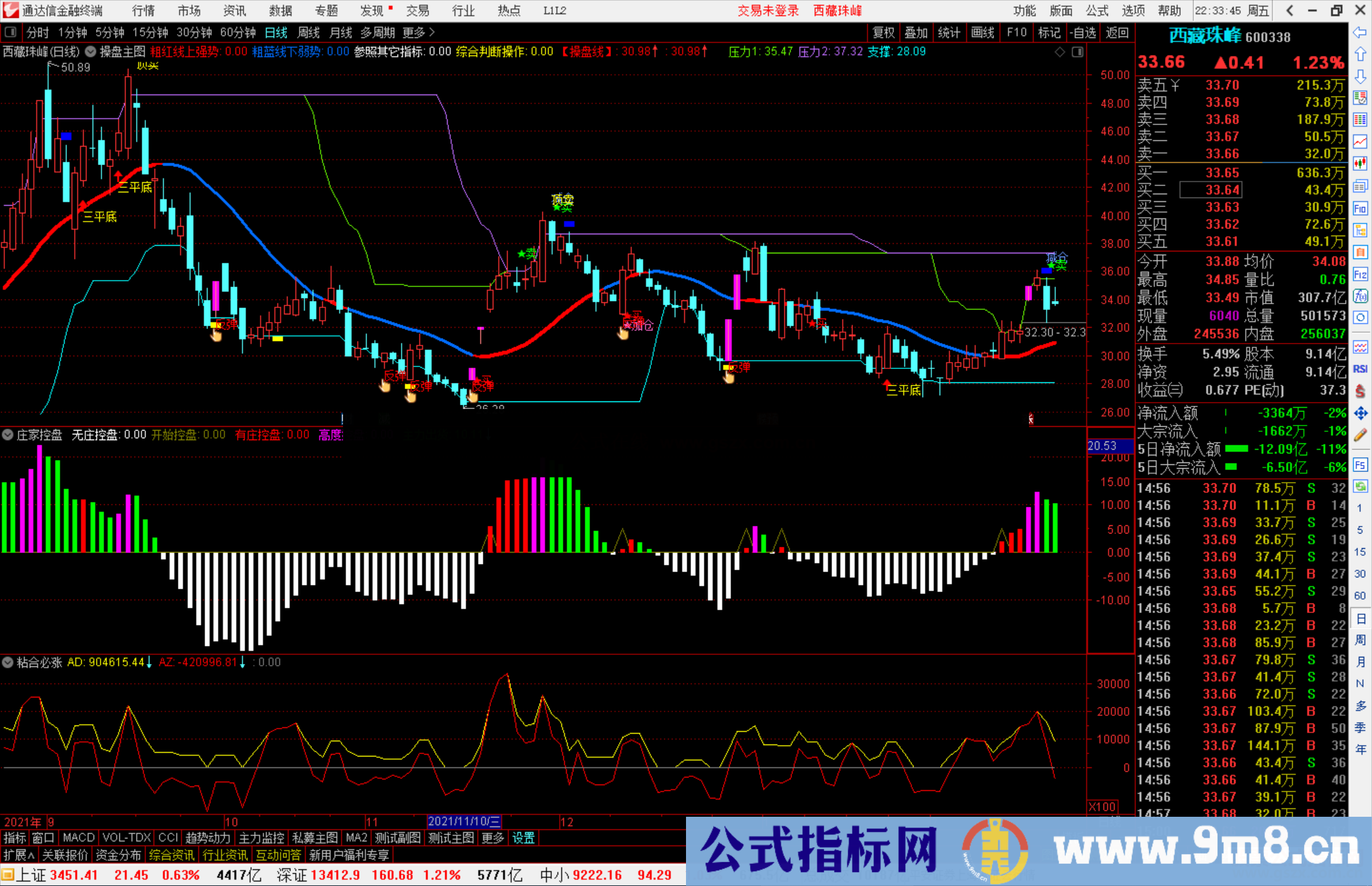 通达信吸盘大法VIP珍藏版 庄家高控票一网打进 坐等拉升源码