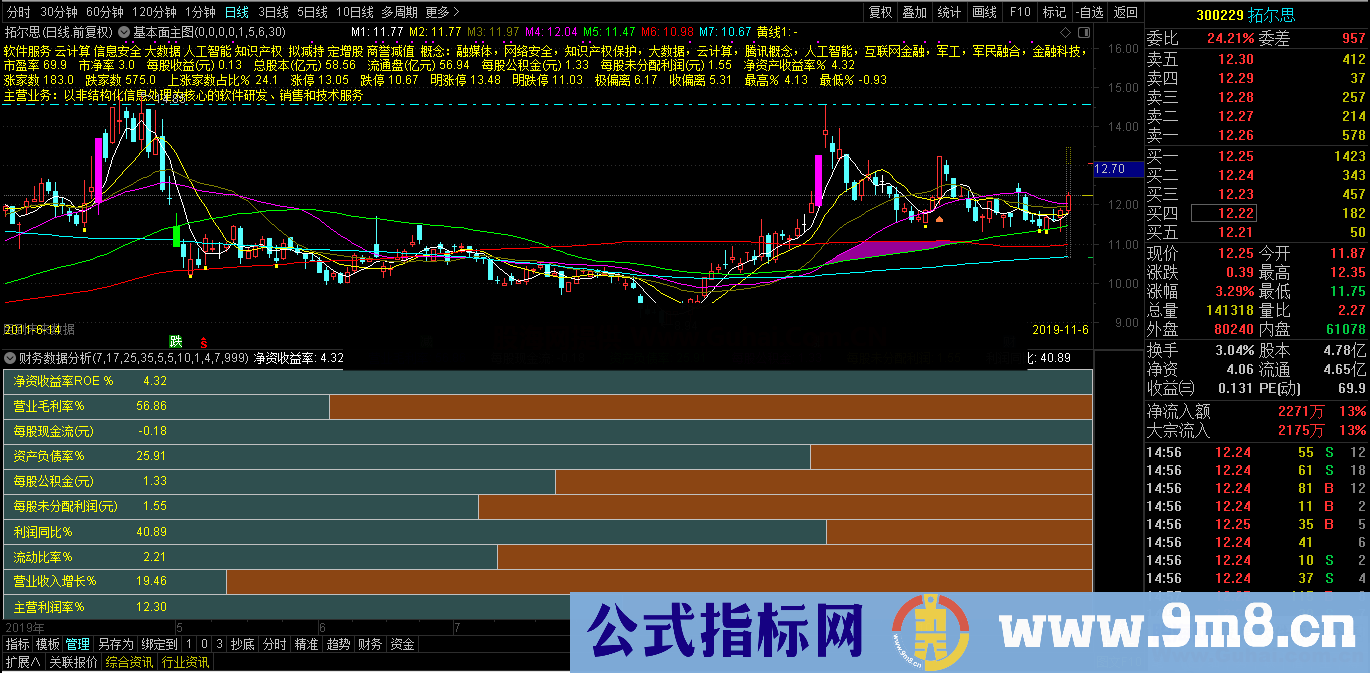 财务数据分析指标(指标、副图、通达信)