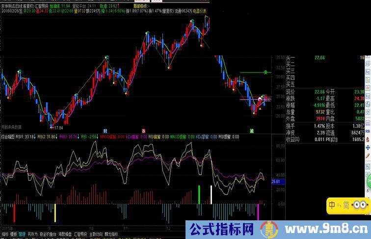 通达信自用综合副图 免费分享 【RSI MACD】（指标副图 贴图）