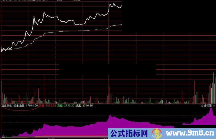 通达信猎庄分时副图源码资金流量