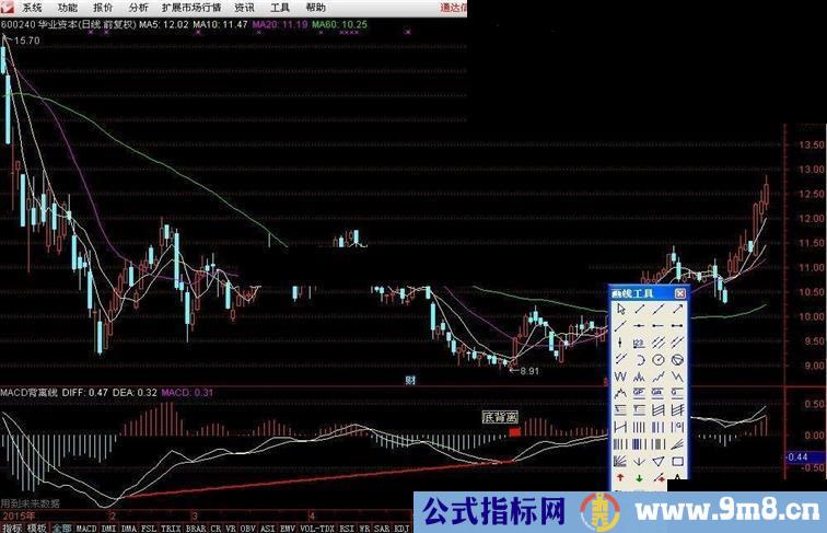 通达信 大智慧自动画MACD背离副图指标