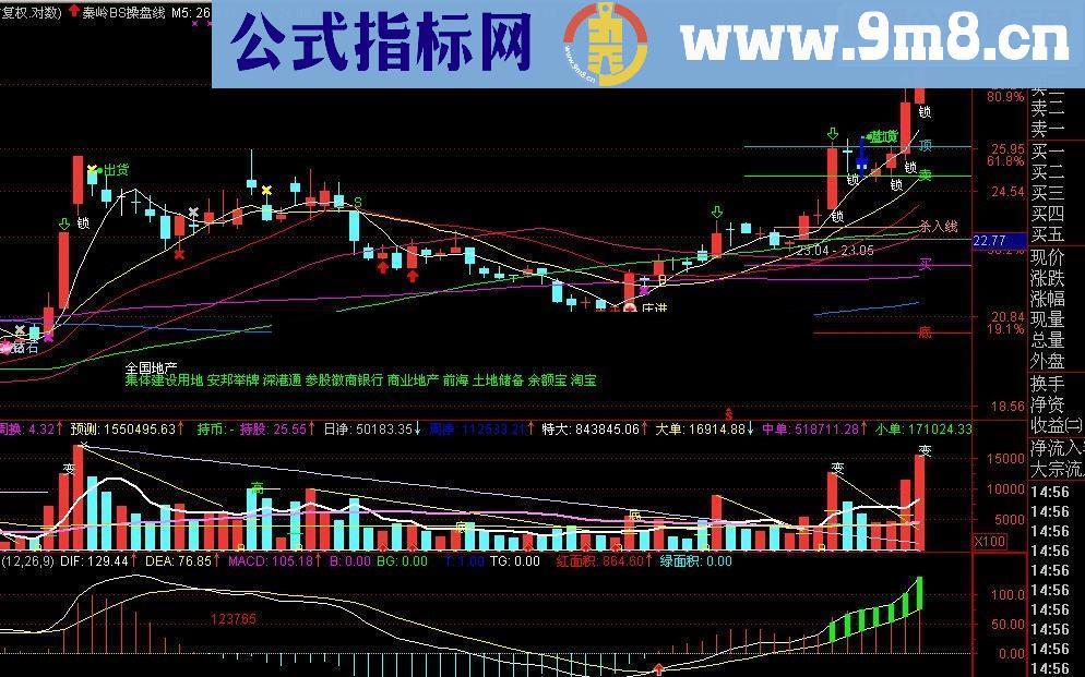 通达信最简单的BS操盘线（指标主图贴图）