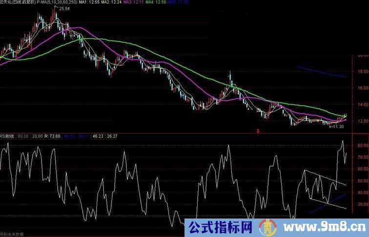 通达信RSI自动画线公式