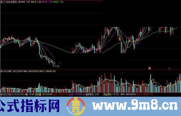 通达信成交天机（实际量、预测量、换手率）