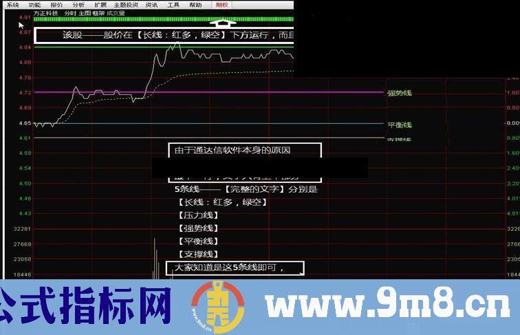 通达信分时短线+波段顶底王副图指标 使用说明