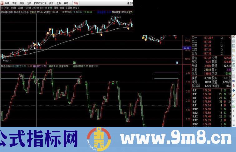 通达信逃顶副图指标无加密