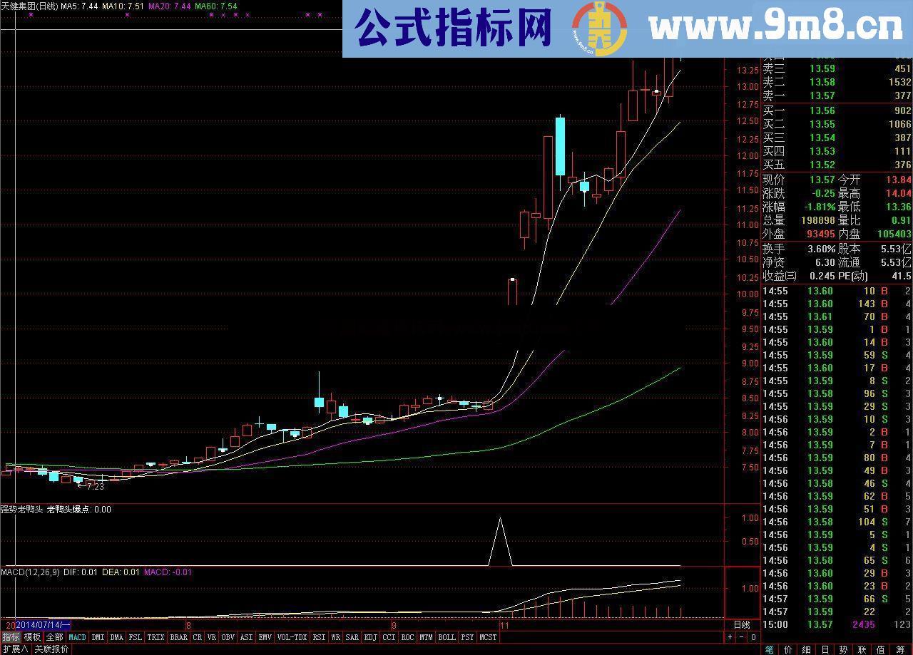 通达信强势老鸭头放出源码