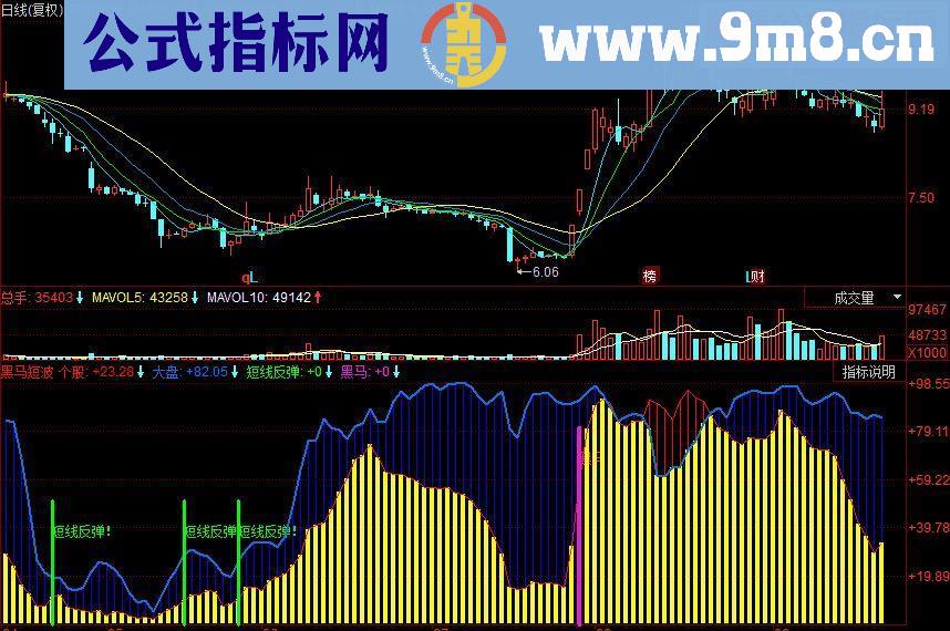 同花顺黑马短波买卖参考副图源码