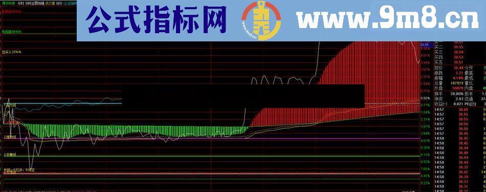 修改通达信加强版分时T+0+支撑线+强势线+机构出入货公式