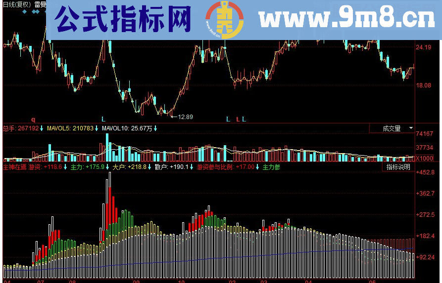 同花顺主力游神副图源码