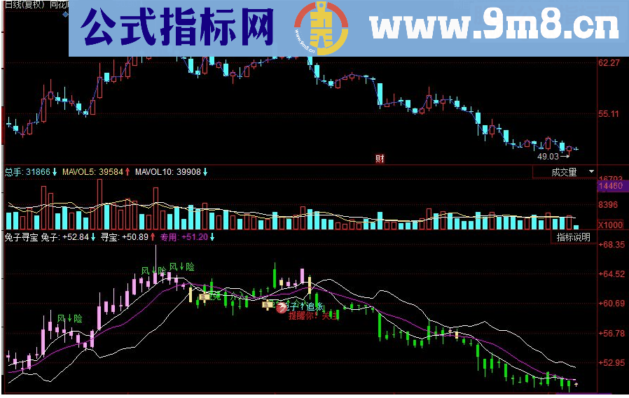 同花顺兔子寻宝副图源码