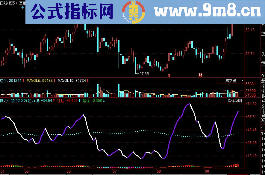 同花顺抓大牛股副图源码