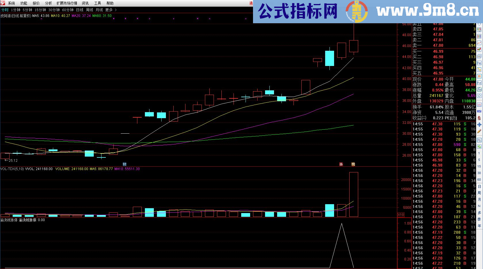 通达信渝决战涨停（源码 副图/选股 贴图）