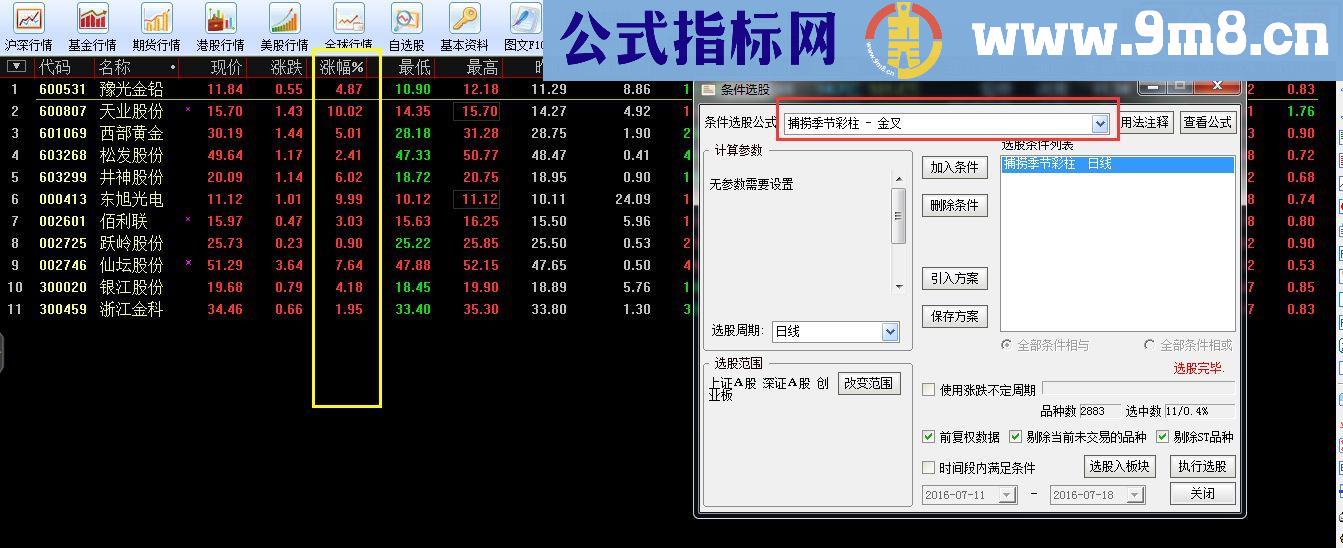 通达信【捕捞季节】指标公式及选股公式（通达信 副图 有图）