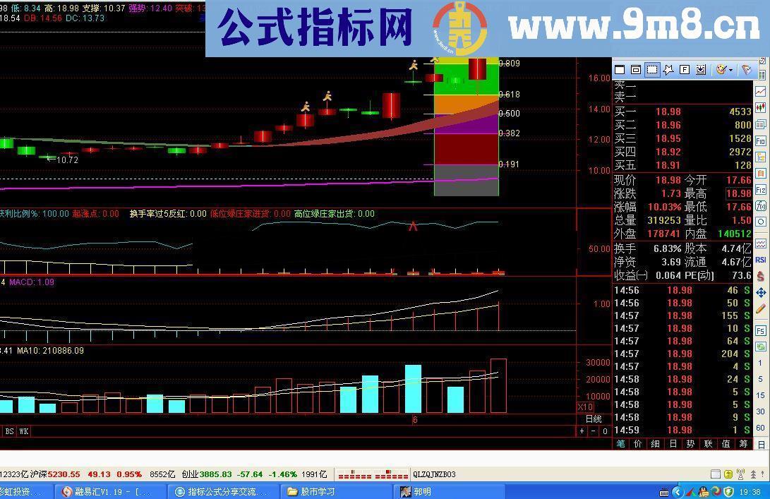 通达信强庄换手指标公式