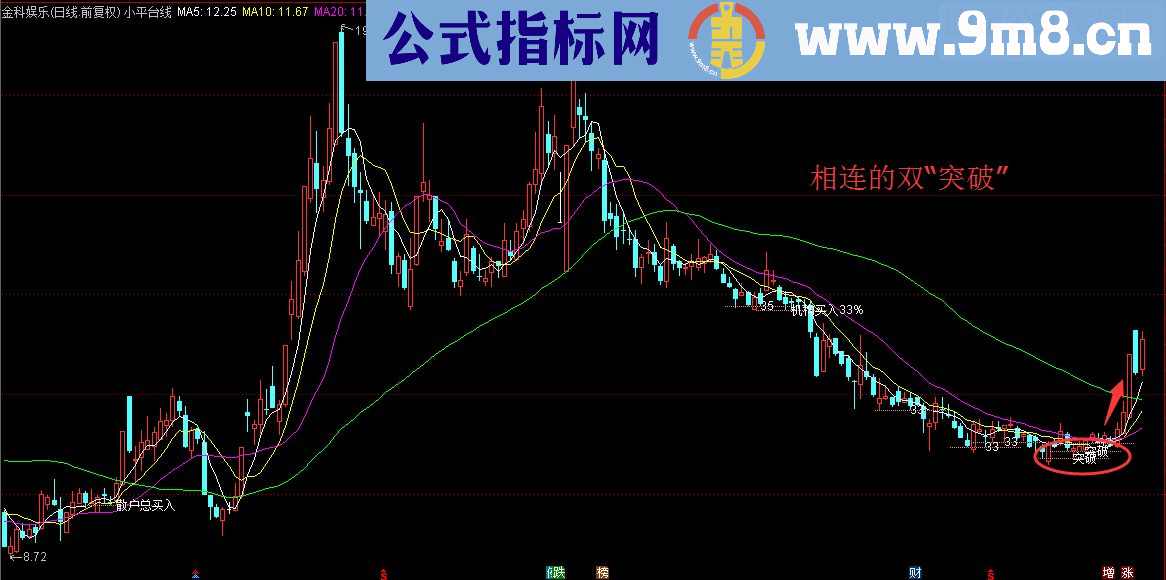 小平台线，显示机构交易数据（指标 通达信 主图 源码 贴图 说明）没有未来函数