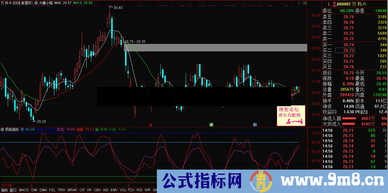 通达信顶底 指标源码副图贴图