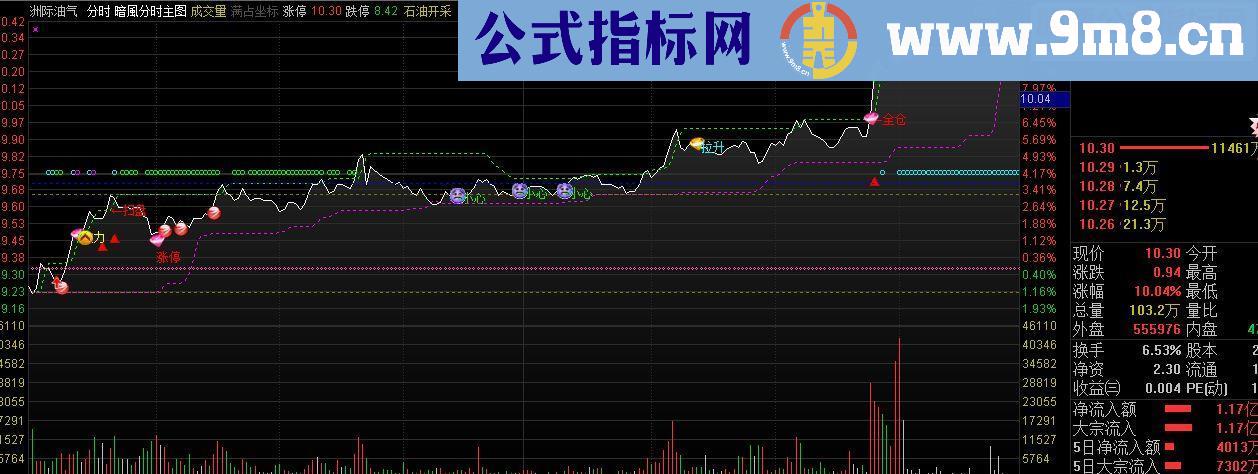 通达信暗風分时主图（指标主图贴图 加密）