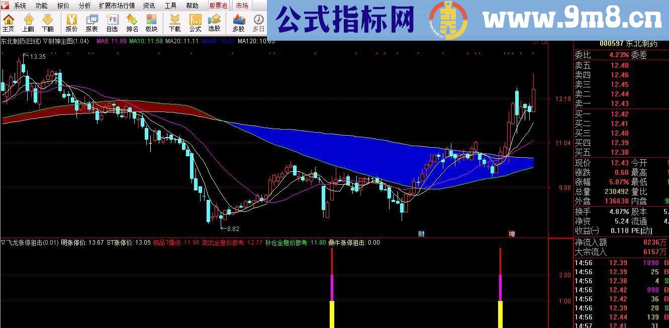 通达信飞龙涨停阻击（指标副图）加密的我也没办法看源码