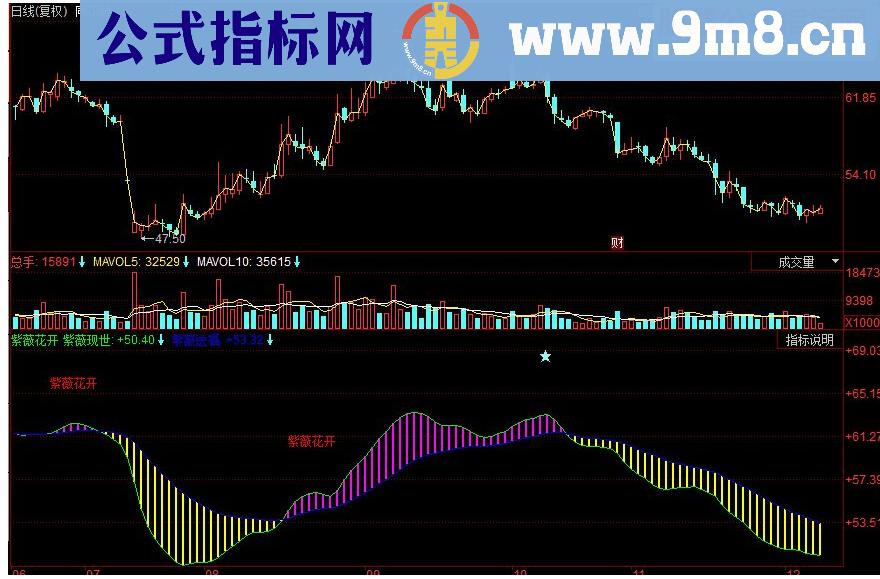 同花顺紫薇花开副图源码