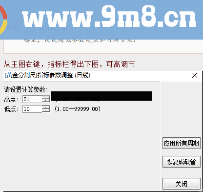 通达信非常好用的黄金分割指标公式分享给大家