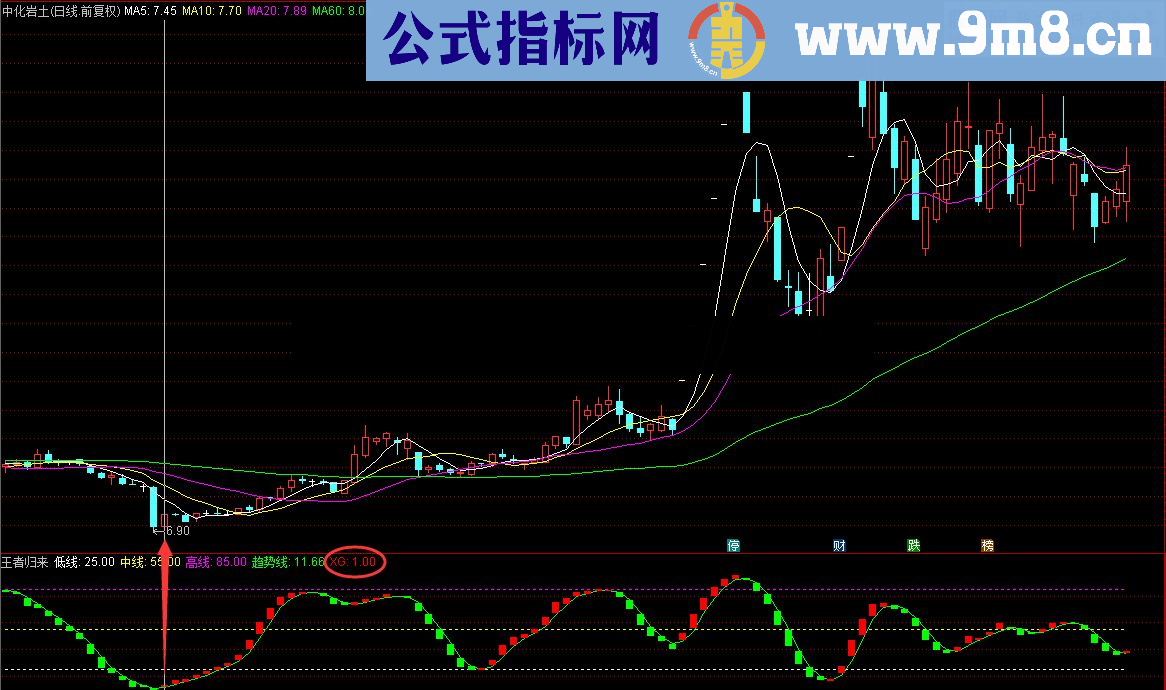 指标中的王者是谁？王者归来（指标 副图/选股 通达信 源码 贴图）没有未来函