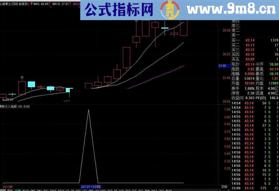 通达信果断介入选股