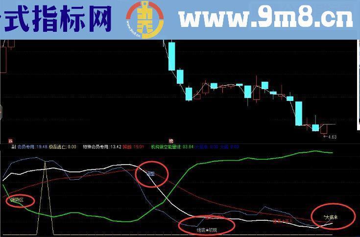 通达信【私密绝招】自用五年绝招【极品逃顶抄底】准确率高达95%，指标+用法+图示