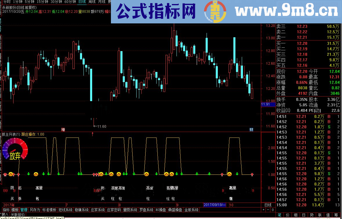 通达信抓主升浪 波段金指指标公式