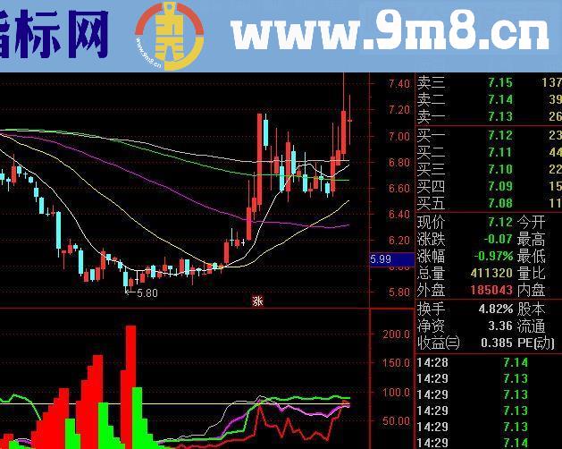 通达信主力跟庄指标副图贴图无未来函数