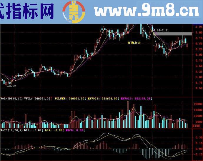 通达信义阳旺狗主图源码