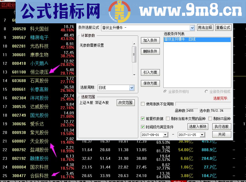 压箱底潜伏主升慢牛主副图指标，抓住9月以来最牛股