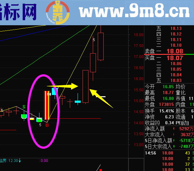 成功阻击实战主图公式 配合庄家OVB成功率更高 源码