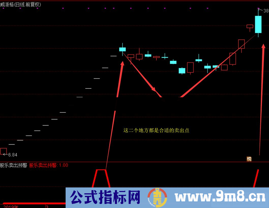 通达信股乐卖出预警（指标预警/副图 贴图）无未来