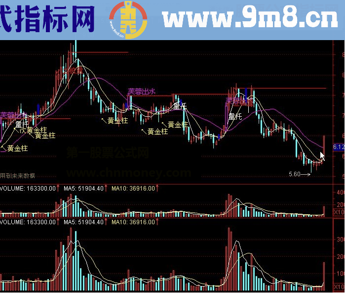 通达信量柱主图量托前期高位缩倍柱百日低量倍量柱指标详解