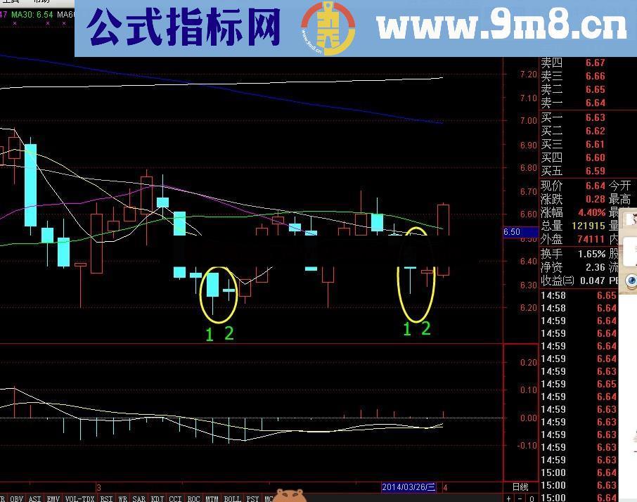 回踩重要均线的大小阴线选股 结合大盘操作成功率较高