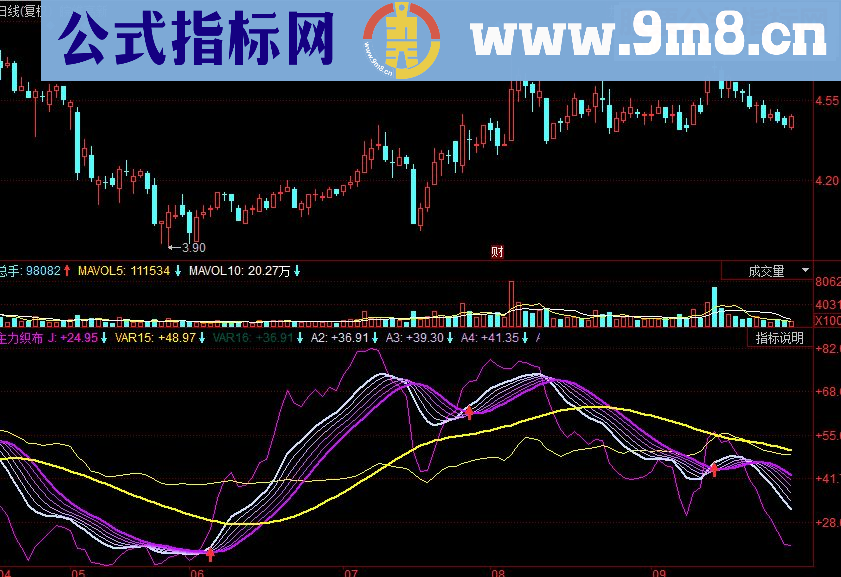 同花顺主力织布副图源码