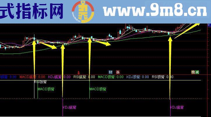 通达信 顶底背离（指标 副图 贴图）无未来，准确率90%