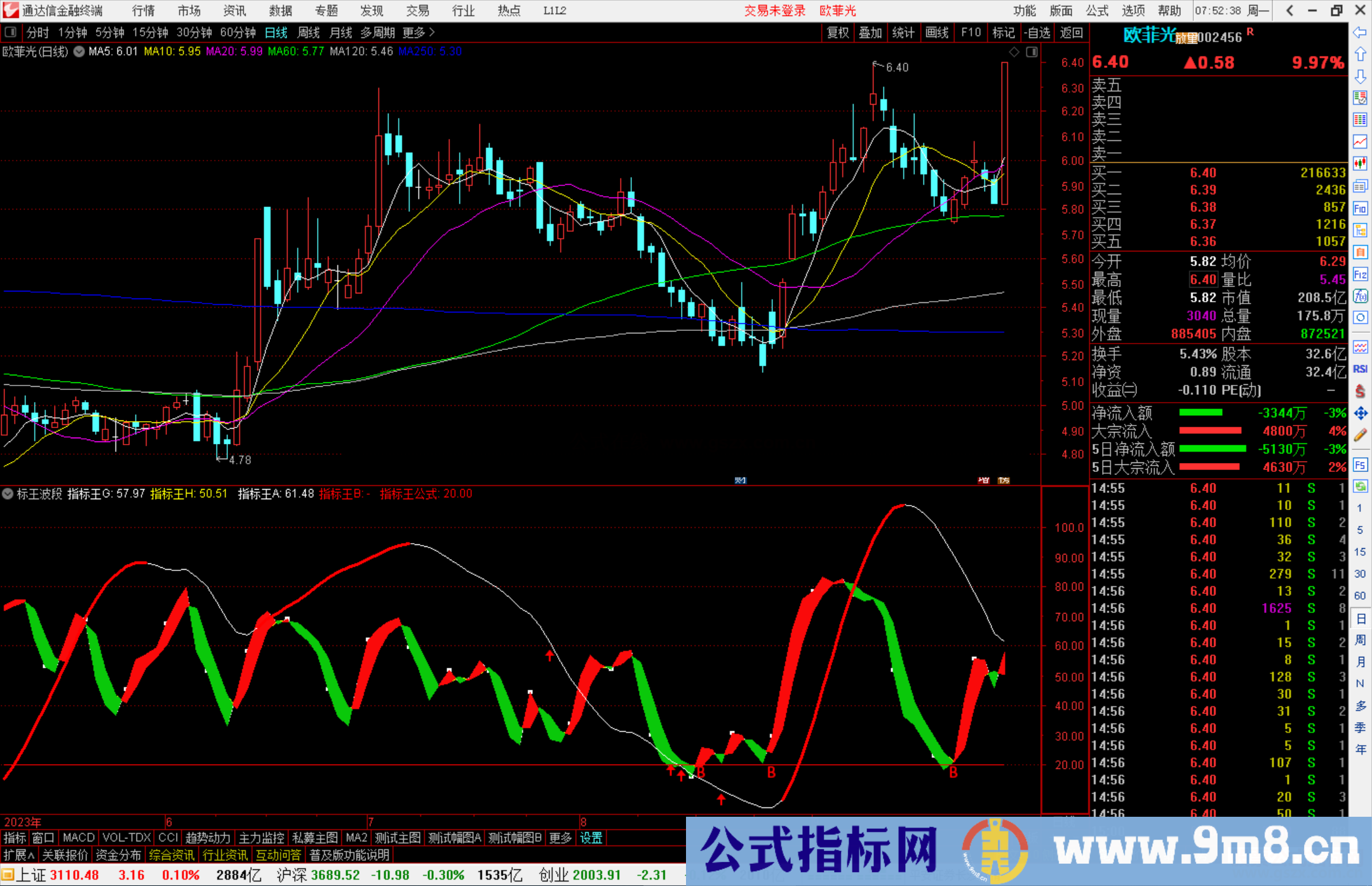 通达信标王波段公式副图源码